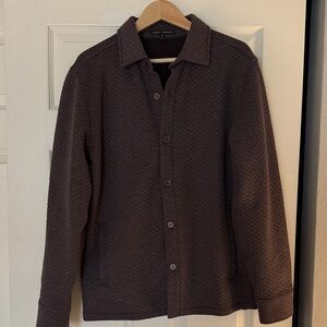 Robert Barakett Quilted Shirt Jacket Port color